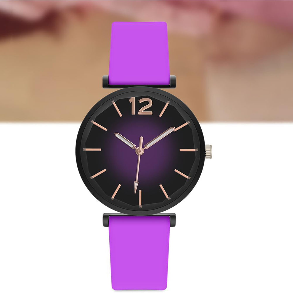 Unisex Minimalist Quartz Watch with Large Face and Ultra-Thin Silicone Band